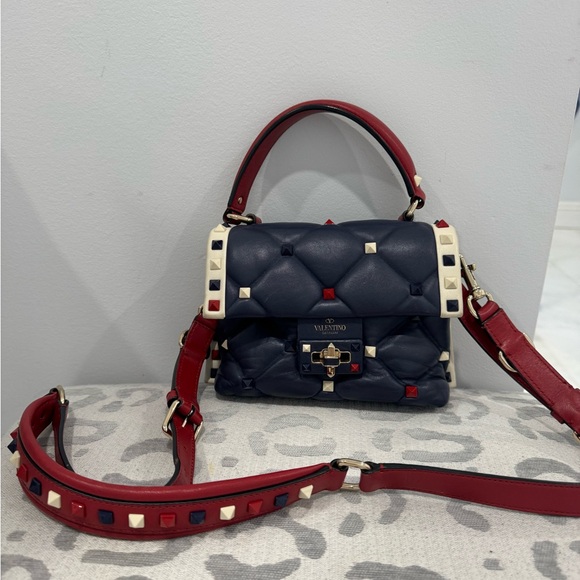 Valentino Garavani Candystud Top Handle Bag Leather Mini - Picture 8 of 17